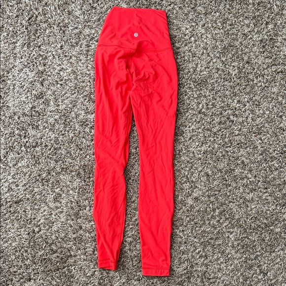 Coral Lululemon Leggings Size 0 - Picture 2 of 2
